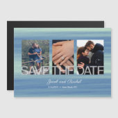 Rustikales 3-Foto Collage Magnet (Vorne/Hinten)