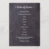 Rustikales 3-Foto-Gedenkorden zur Beerdigung Programm (Rückseite)