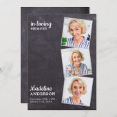 Rustikales 3-Foto-Gedenkorden zur Beerdigung Programm (Vorne/Hinten)