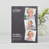 Rustikales 3-Foto-Gedenkorden zur Beerdigung Programm (Stehend Vorderseite)