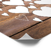 Rustikales 40. Geburtstags Gästebuchposter Poster (Ecke)