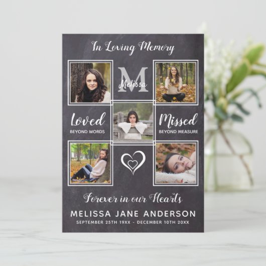 Rustikales 5-Foto-Mahnmal Programm (Stehend Vorderseite)