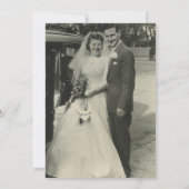 Rustikales 60. 75. Jubiläum Hochzeitsfeier Foto Einladung (Rückseite)