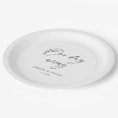 Rustikales Abendessen bei Hochzeit und Probe Pappteller (Schrägansicht)