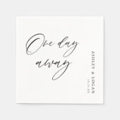 Rustikales Abendessen bei Hochzeit und Probe Serviette (Vorderseite)