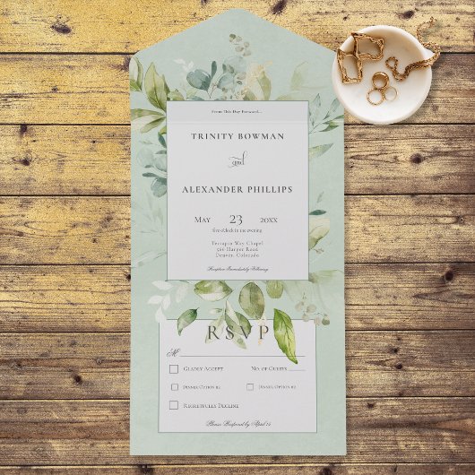 Rustikales Abendessen im Grünen All In One Einladung