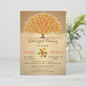 Rustikales Abendessen im Herbst Probe mit bunten L Einladung (Stehend Vorderseite)