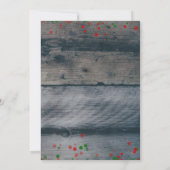 Rustikales Abendessen im Weihnachtsmann Party Einl Einladung (Rückseite)