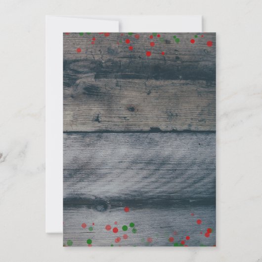 Rustikales Abendessen im Weihnachtsmann Party Einl Einladung (Rückseite)