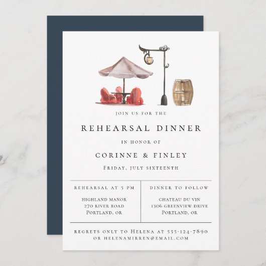 Rustikales Abendessen in der Probe Ankündigung (Vorne/Hinten)