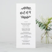 Rustikales Abendessen-Menü Menükarte (Stehend Vorderseite)