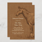 Rustikales Abendessen mit Rustikal Probe Einladung (Vorne/Hinten)