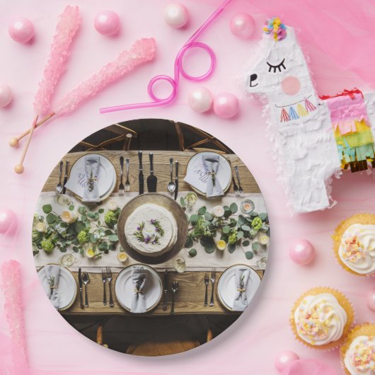 Rustikales Abendessen-Party-WegwerfpapierTeller Pappteller (Party)