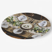 Rustikales Abendessen-Party-WegwerfpapierTeller Pappteller (Schrägansicht)