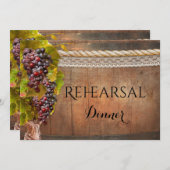 Rustikales Abendessen Probe Themenwelt Einladung (Vorne/Hinten)