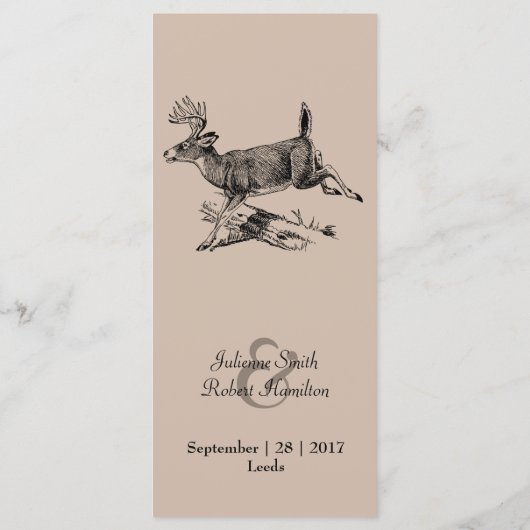 Rustikales Abendmenü für Hochzeiten im Hirschwald Menükarte (Rückseite)