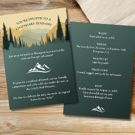 Rustikales Abenteuer Bachelor Party Einladung