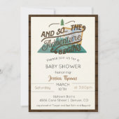 Rustikales Abenteuer Beginnt Boy Baby Shower Einla Einladung (Vorderseite)