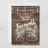 Rustikales Abschiedsessen Verlassend Party Barn Th Einladung (Vorderseite)