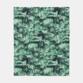Rustikales abstraktes Bildmosaik in grüner Farbe Fleecedecke (Vorderseite)