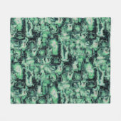 Rustikales abstraktes Bildmosaik in grüner Farbe Fleecedecke (Vorderseite (Horizontal))