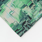 Rustikales abstraktes Bildmosaik in grüner Farbe Fleecedecke (Ecke)