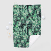 Rustikales abstraktes Bildmosaik in grüner Farbe Golfhandtuch (Insitu)