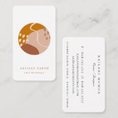 Rustikales Abstraktes Logo der Artistischen Erde Visitenkarte (Vorne/Hinten)