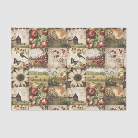 Rustikales Ackerland Seidenpapier (Vorderseite)