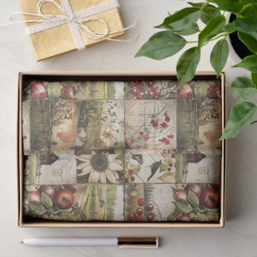 Rustikales Ackerland Seidenpapier (Geschenk)