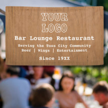 Rustikales Add-Logo-Bar Lounge Restaurant Marketin