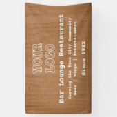 Rustikales Add-Logo-Bar Lounge Restaurant Marketin Banner (Vertikal)