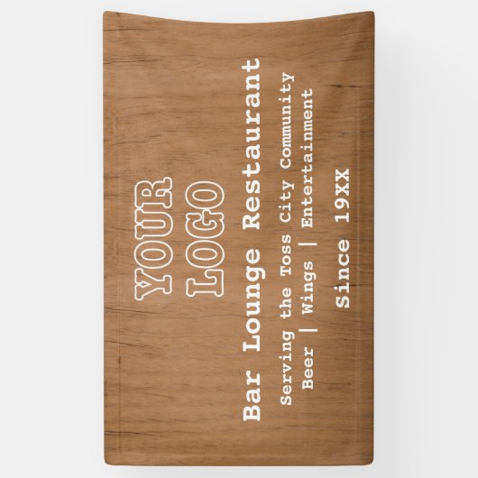 Rustikales Add-Logo-Bar Lounge Restaurant Marketin Banner (Vertikal)