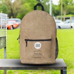 Rustikales Add-Logo Benutzerdefiniert Text Red Com Bedruckter Rucksack