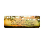 rustikales Adressetikett mit Saitenleuchten (Vorne)