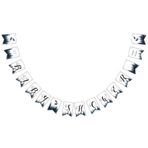 Rustikales Adventure Baby Babydusche Wimpelkette