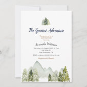 Rustikales Adventure Baby Dusche Einladung (Vorderseite)