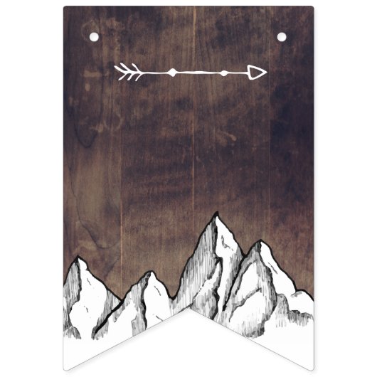 Rustikales Adventure geschlechtsneutral Babydusche Wimpelkette (Erste Fahne)