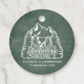 Rustikales Adventure Green Pine Woods Mountains We Geschenkanhänger (Vorderseite)