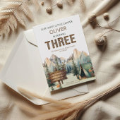 Rustikales Adventure Happy Camper Einladung