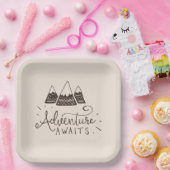 Rustikales Adventure Themed Baby Dusche Pappteller (Party)