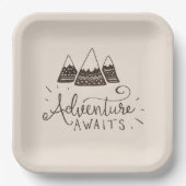 Rustikales Adventure Themed Baby Dusche Pappteller (Vorderseite)