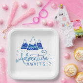 Rustikales Adventure Themed Baby Dusche Pappteller (Party)