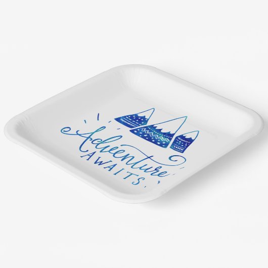 Rustikales Adventure Themed Baby Dusche Pappteller (Gewinkelt)