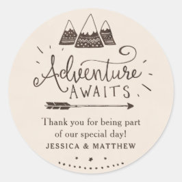 Rustikales Adventure Themed Baby Shower Stickers