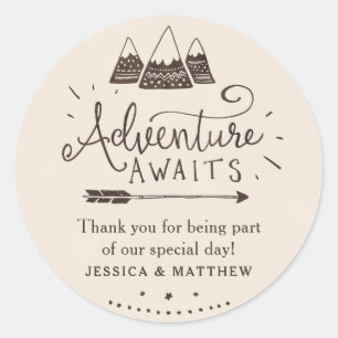 Rustikales Adventure Themed Baby Shower Stickers