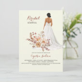 Rustikales afrikanisches Brautparty Einladung (Stehend Vorderseite)