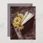 Rustikales Afrikanisches Gelbschwanz-Blume-Lesezei Postkarte (Vorne/Hinten)