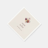 Rustikales Ahornblatt Herbst Hochzeits Serviette (Ecke)