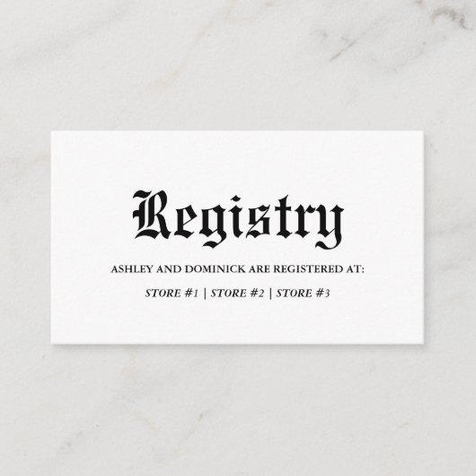 Rustikales altenglisches keltisches Gotisches Hoch Begleitkarte (Vorderseite)